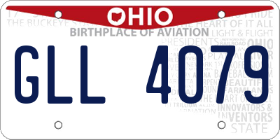 OH license plate GLL4079