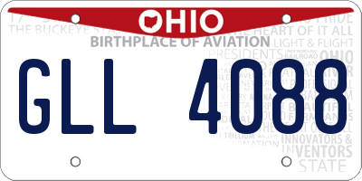 OH license plate GLL4088