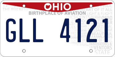 OH license plate GLL4121