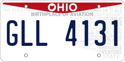 OH license plate GLL4131