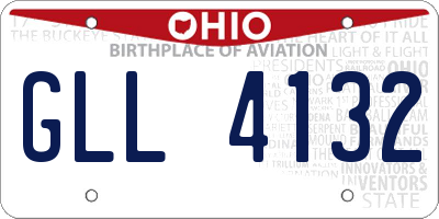 OH license plate GLL4132