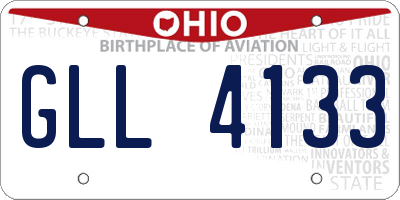 OH license plate GLL4133