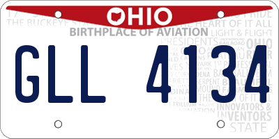 OH license plate GLL4134