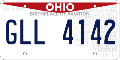 OH license plate GLL4142