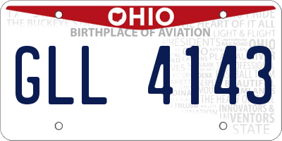 OH license plate GLL4143