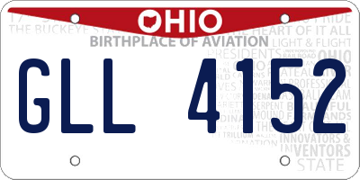 OH license plate GLL4152