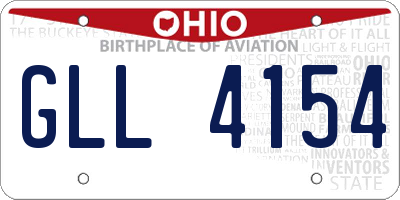 OH license plate GLL4154