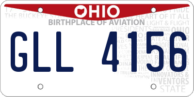 OH license plate GLL4156