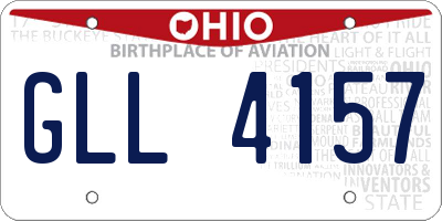 OH license plate GLL4157