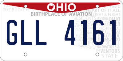 OH license plate GLL4161