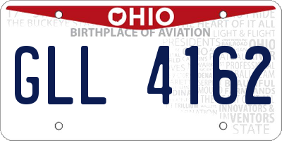 OH license plate GLL4162