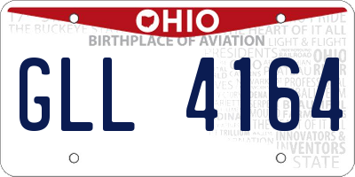 OH license plate GLL4164
