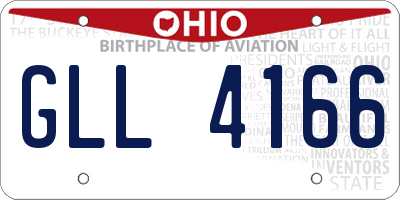 OH license plate GLL4166