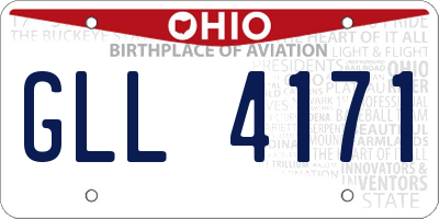OH license plate GLL4171