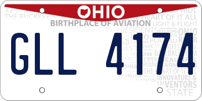 OH license plate GLL4174
