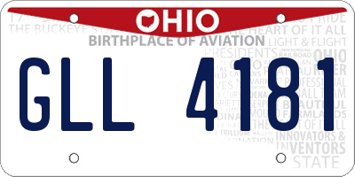 OH license plate GLL4181