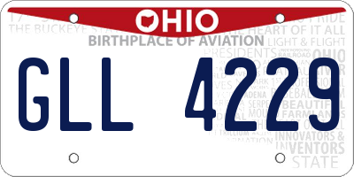 OH license plate GLL4229