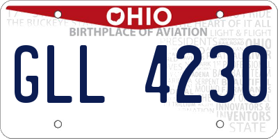 OH license plate GLL4230