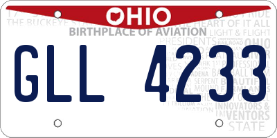 OH license plate GLL4233