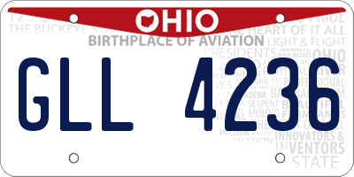 OH license plate GLL4236