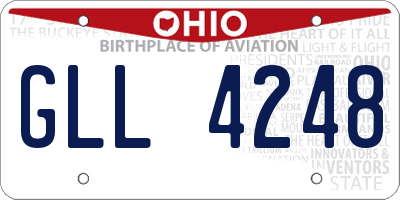 OH license plate GLL4248