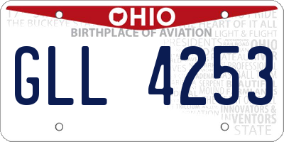 OH license plate GLL4253