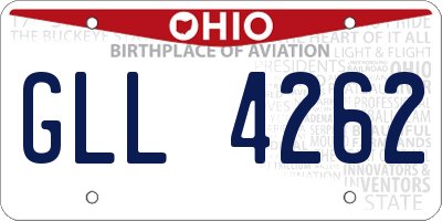 OH license plate GLL4262