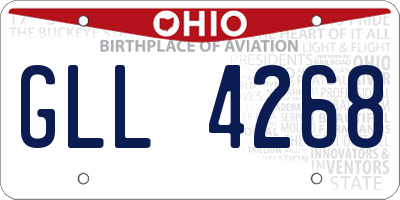 OH license plate GLL4268