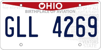 OH license plate GLL4269