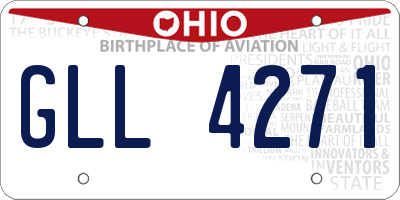 OH license plate GLL4271