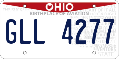 OH license plate GLL4277