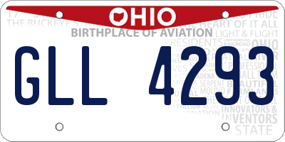 OH license plate GLL4293
