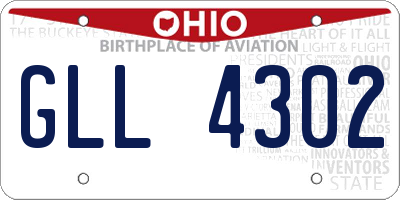 OH license plate GLL4302