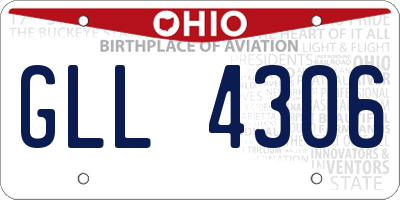 OH license plate GLL4306
