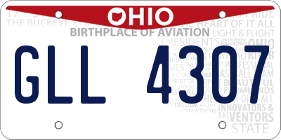 OH license plate GLL4307