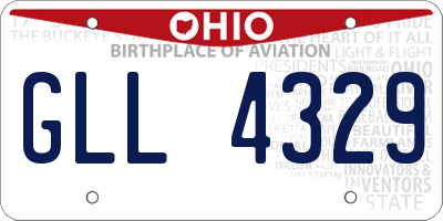 OH license plate GLL4329