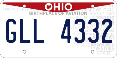 OH license plate GLL4332