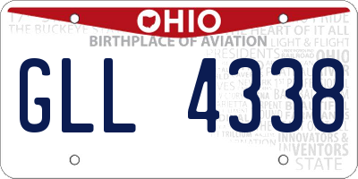 OH license plate GLL4338