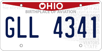 OH license plate GLL4341