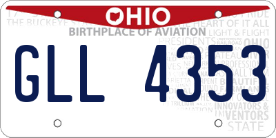 OH license plate GLL4353