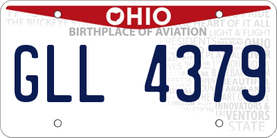 OH license plate GLL4379
