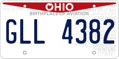 OH license plate GLL4382