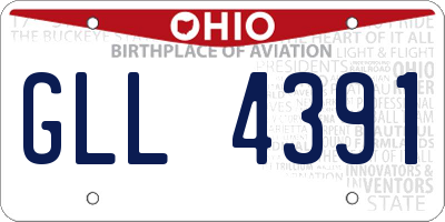 OH license plate GLL4391