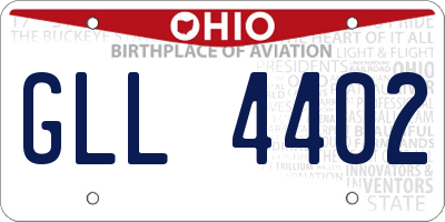 OH license plate GLL4402