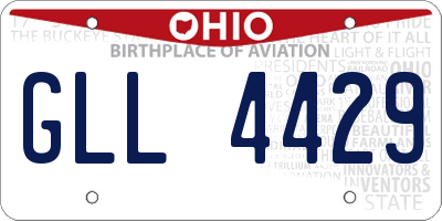 OH license plate GLL4429