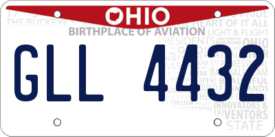 OH license plate GLL4432