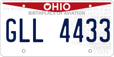 OH license plate GLL4433