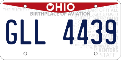 OH license plate GLL4439