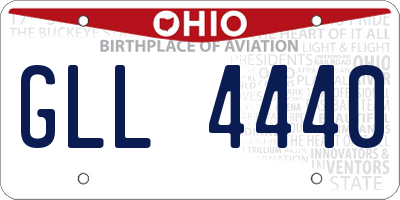 OH license plate GLL4440