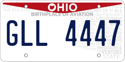 OH license plate GLL4447
